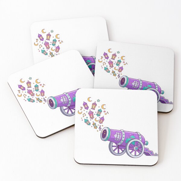 Item preview, Colorful Ramadan Cannon with Lanterns and Stars Sticker designed and sold by RonyMady.