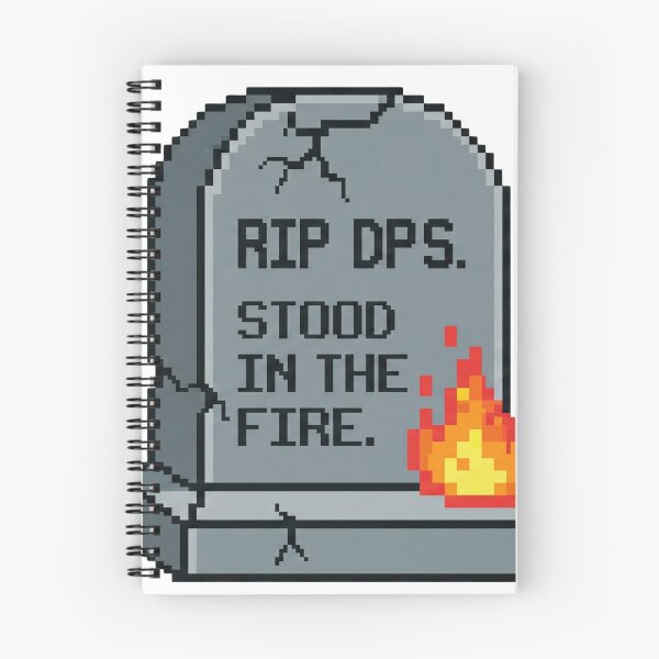 Item preview, RIP DPS Stood in Fire - Funny MMORPG Gamer Coffee Mug & Sticker designed and sold by MaxsLootDrop.