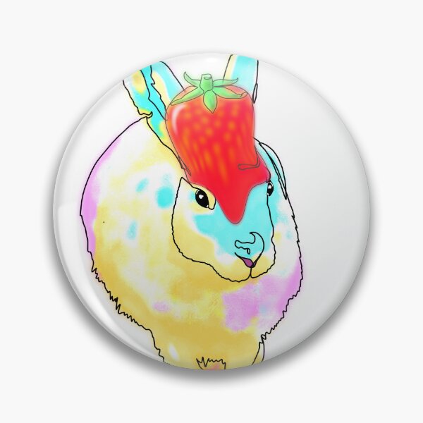 Item preview, Beth the Bunny in strawberry Hat – animalzinhats  designed and sold by Ashley’sAnimalz.