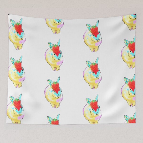 Item preview, Beth the Bunny in strawberry Hat – animalzinhats  designed and sold by Ashley’sAnimalz.