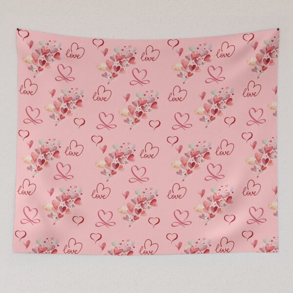 Item preview, "Love" Red Hearts with Red Background designed and sold by kristimb.