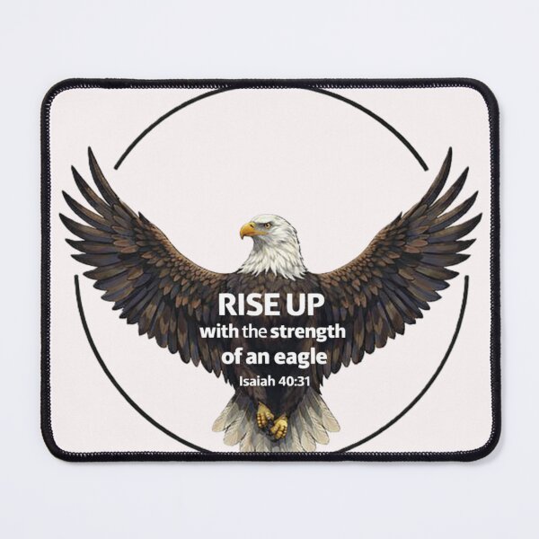 Item preview, Rise Up with the Strength of an Eagle – Isaiah 40:31 Christian Design designed and sold by TheJoyfulPen.