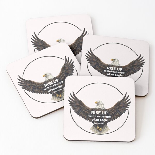 Item preview, Rise Up with the Strength of an Eagle – Isaiah 40:31 Christian Design designed and sold by TheJoyfulPen.