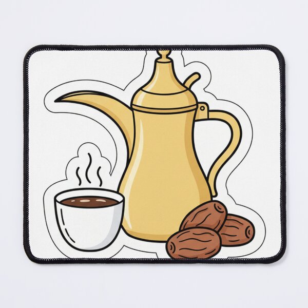 Item preview, Modern Arabic Coffee & Dates Ramadan Aesthetic Sticker designed and sold by RonyMady.