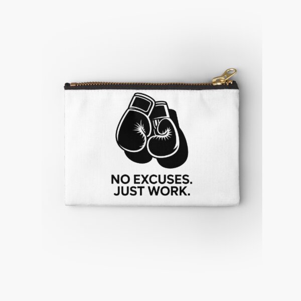 Item preview, NO EXCUSES JUST WORK – Boxing Gloves Motivation Design designed and sold by BuiltByDiscipline.