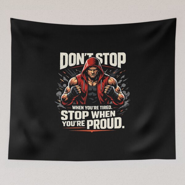 Item preview, Muay Thai Kickboxing Resilience Training Motivational Typography designed and sold by SoulFlex.