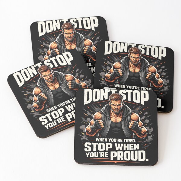 Item preview, Don't Stop When You're Tired Gym Motivation MMA Fighter  designed and sold by SoulFlex.