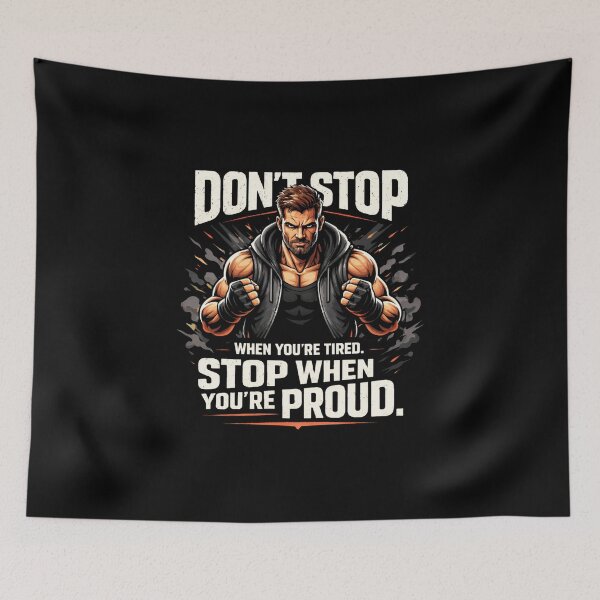 Item preview, Don't Stop When You're Tired Gym Motivation MMA Fighter  designed and sold by SoulFlex.