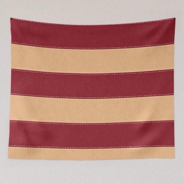 Item preview, Burgundy and camel thick stripes  designed and sold by Roxburylane.