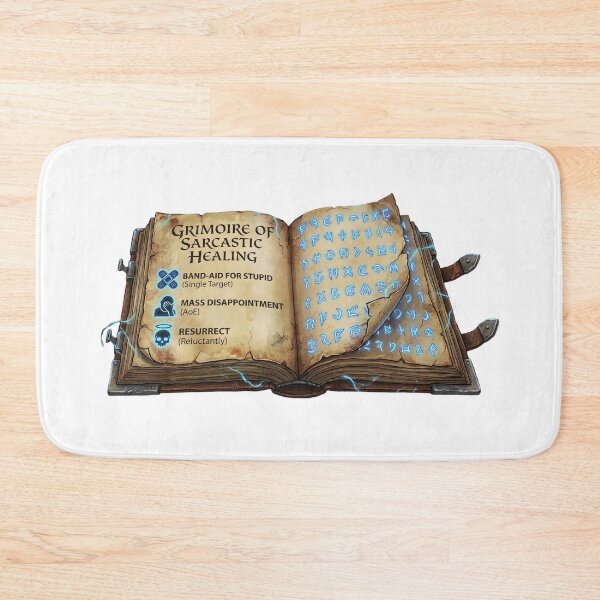 Item preview, Grimoire of Sarcastic Healing - Funny RPG Gamer Spellbook Shirt designed and sold by MaxsLootDrop.