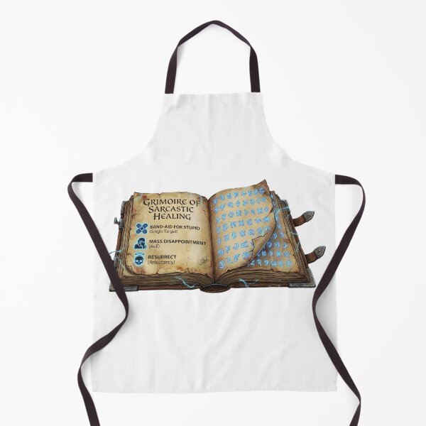 Item preview, Grimoire of Sarcastic Healing - Funny RPG Gamer Spellbook Shirt designed and sold by MaxsLootDrop.