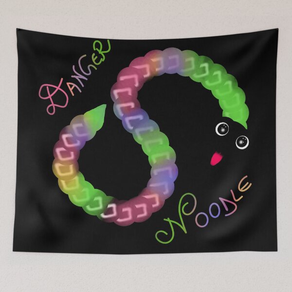 Item preview, Cute Neon Danger Noodle | Tie-Dye Snake Art  designed and sold by HopeAndHustle.
