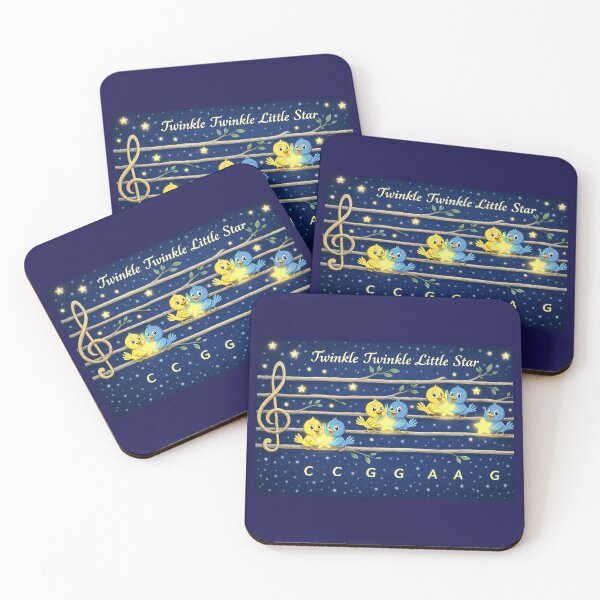 Item preview, Twinkle Twinkle Little Star Musical Notes Art: Adorable Birds on Staff Lines | Children's Music Education Nursery Decor designed and sold by SammyMorry.