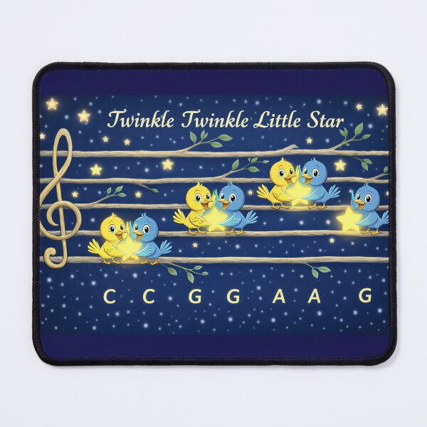 Item preview, Twinkle Twinkle Little Star Musical Notes Art: Adorable Birds on Staff Lines | Children's Music Education Nursery Decor designed and sold by SammyMorry.