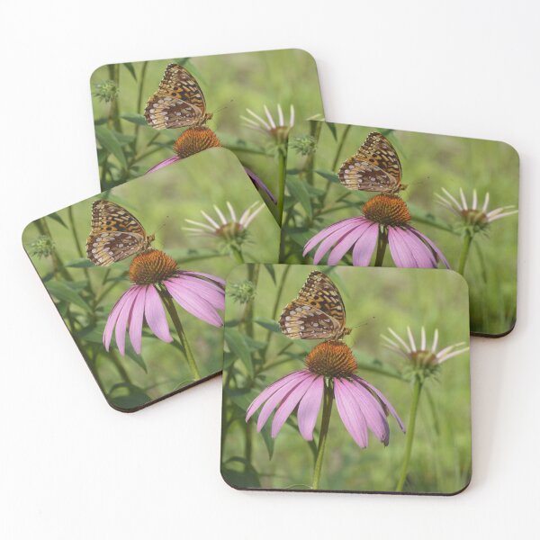 Item preview, Great Spangled Fritillary Butterfly on Purple Coneflower Nature Photography designed and sold by Blossom-Breeze.