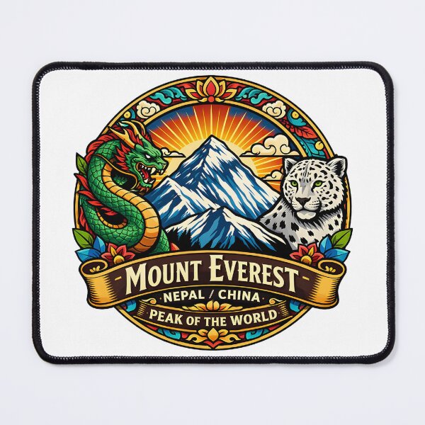 Item preview, Mount Everest Peak of the World Vintage Travel Emblem designed and sold by ZayCreates.