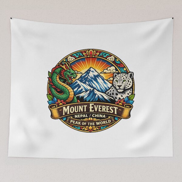 Item preview, Mount Everest Peak of the World Vintage Travel Emblem designed and sold by ZayCreates.