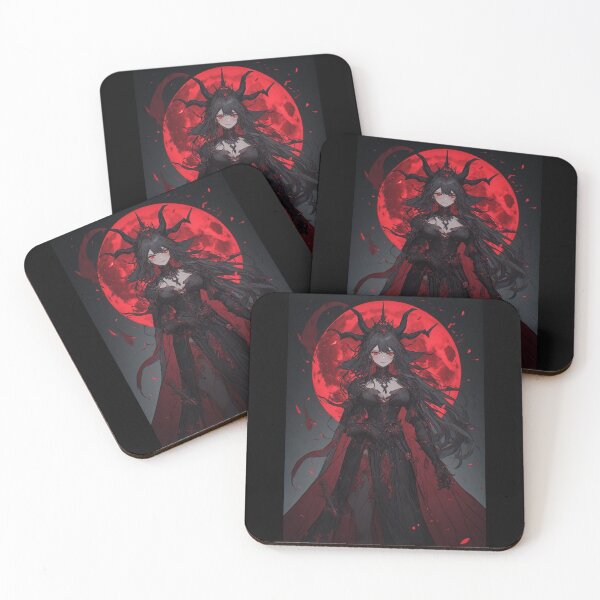 Item preview, Gothic anime queen with red moon designed and sold by ArtsJulian.