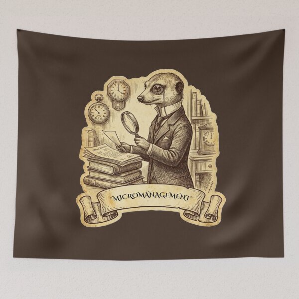 Item preview, "Micromanagement" - The Victorian Meerkat Observer designed and sold by Top-Tier Thinking .