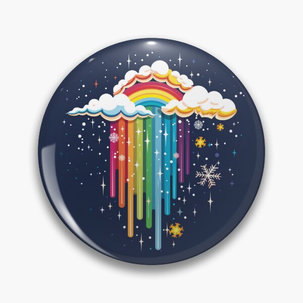 Item preview, Snowflake Rainbow Cloud designed and sold by bubblyrainbow.