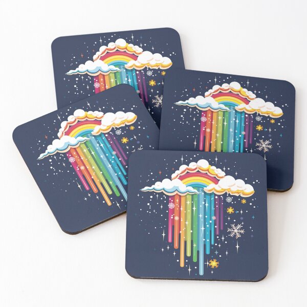 Item preview, Snowflake Rainbow Cloud designed and sold by bubblyrainbow.