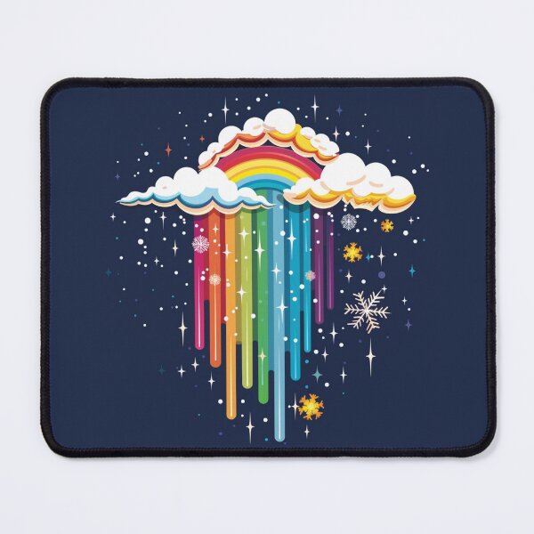 Item preview, Snowflake Rainbow Cloud designed and sold by bubblyrainbow.