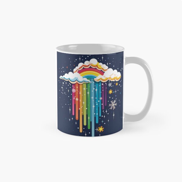 Item preview, Snowflake Rainbow Cloud designed and sold by bubblyrainbow.