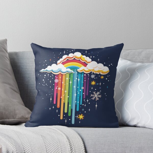 Item preview, Snowflake Rainbow Cloud designed and sold by bubblyrainbow.