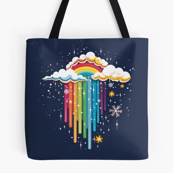 Item preview, Snowflake Rainbow Cloud designed and sold by bubblyrainbow.