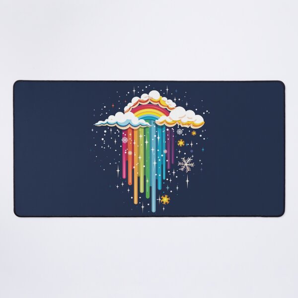 Item preview, Snowflake Rainbow Cloud designed and sold by bubblyrainbow.