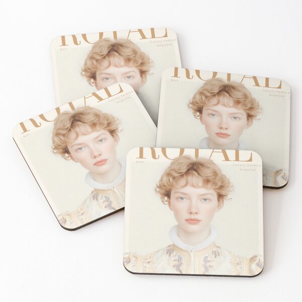 Item preview,   ROYAL – Elizabethan Inspired Fashion Magazine Poster, Tudor Era Studio Portrait Illustration designed and sold by Mindrender.