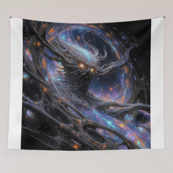 Item preview, The Guardian of the Celestial Threshold | Cosmic Portal Entity | Visionary Wall Art designed and sold by House of the Charlatan.