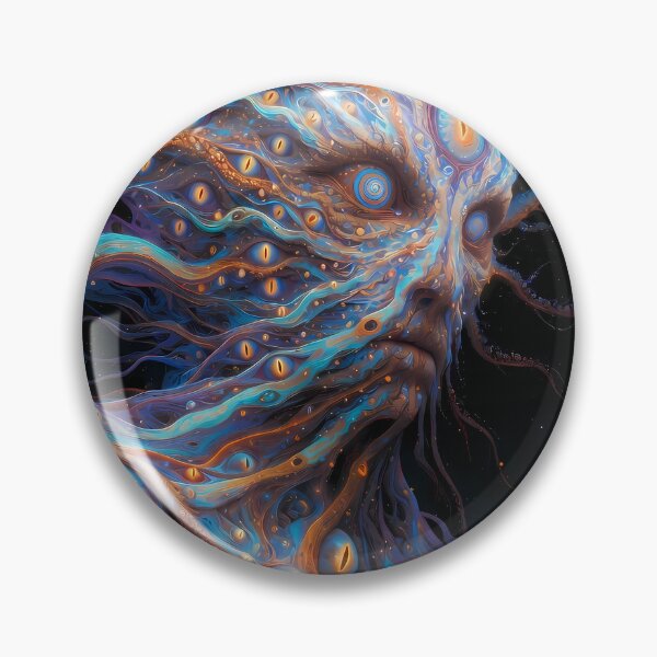 Item preview, The Guardian of Infinite Witness | Cosmic Watcher Entity | Visionary Psychedelic Wall Art designed and sold by House of the Charlatan.