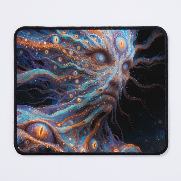 Item preview, The Guardian of Infinite Witness | Cosmic Watcher Entity | Visionary Psychedelic Wall Art designed and sold by House of the Charlatan.