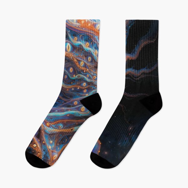 Item preview, The Guardian of Infinite Witness | Cosmic Watcher Entity | Visionary Psychedelic Wall Art designed and sold by House of the Charlatan.