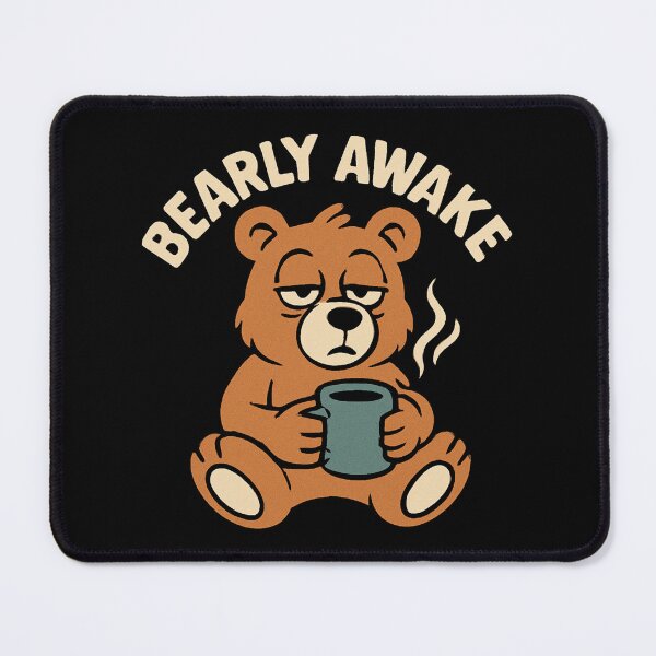 Item preview, Bearly Awake Shirt – Cute Sleepy Bear Coffee Tee designed and sold by printedartgoods.