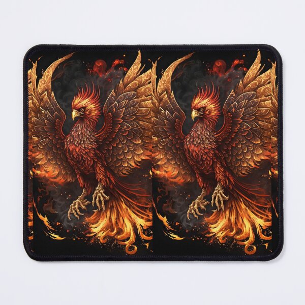 Item preview, Golden Flame Phoenix - Fantastic Design of Rebirth and Fire designed and sold by Hipatye26.