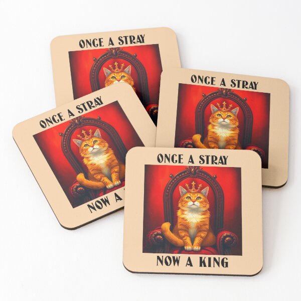 Item preview, Once a Stray Now a King Cat Rescue designed and sold by Sachie's Studio.