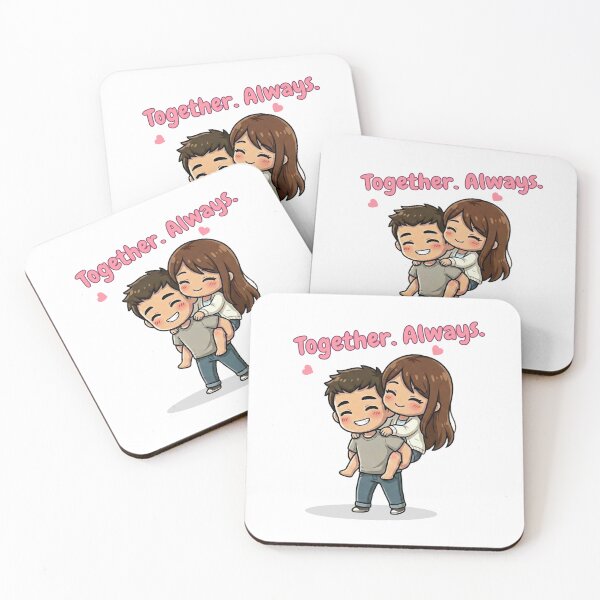 Item preview, Together Always Cute Couple – Everyday Love Illustration for Valentine & Anniversary Gifts designed and sold by Beeform.