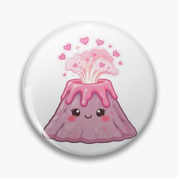 Item preview, Cute Heart Volcano Kawaii Valentine Shirt – Pink Lava Romantic Fantasy Design designed and sold by Globalcitytees.