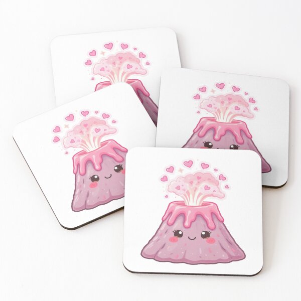 Item preview, Cute Heart Volcano Kawaii Valentine Shirt – Pink Lava Romantic Fantasy Design designed and sold by Globalcitytees.