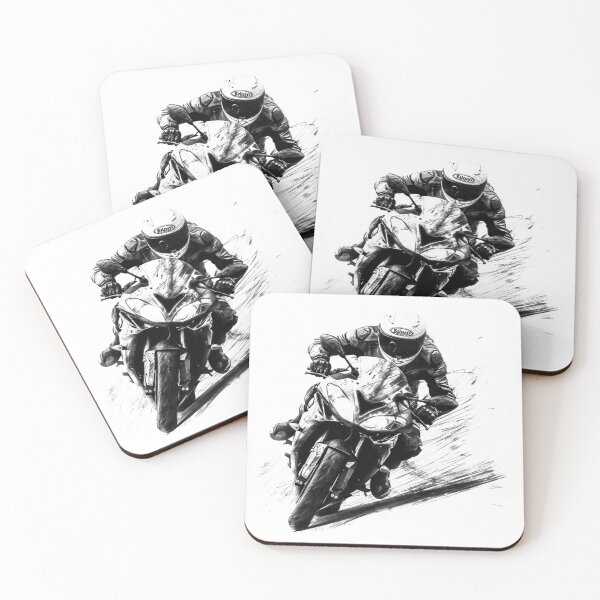 Item preview, Sportbike Racing Illustration – Dynamic Motorcycle Rider Sketch Art designed and sold by inkoutninja.