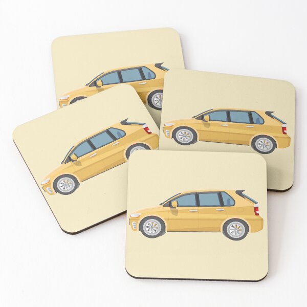 Item preview, Yellow Modern Hatchback Vector Illustration designed and sold by Preat Landscape Vector.