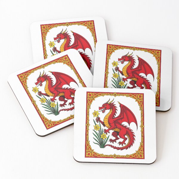 Item preview, Celtic Red Dragon Holding a Daffodil designed and sold by taiche.