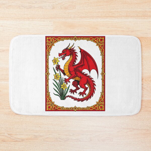 Item preview, Celtic Red Dragon Holding a Daffodil designed and sold by taiche.