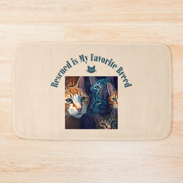 Item preview, Rescued is My Favorite Breed Cat Rescue designed and sold by Sachie's Studio.