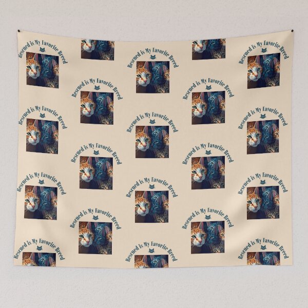 Item preview, Rescued is My Favorite Breed Cat Rescue designed and sold by Sachie's Studio.