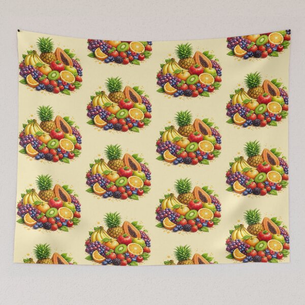 Item preview, Colorful Fresh Fruits Illustration | Vibrant Tropical Fruit Digital Art designed and sold by Snapystyle.
