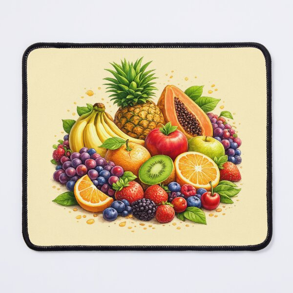 Item preview, Ilustración de frutas frescas y coloridas | Arte digital de frutas tropicales vibrantes designed and sold by Snapystyle.
