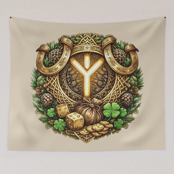 Item preview, Norse Good Luck Rune - Viking Protection & Abundance Symbol designed and sold by Myra365Art.